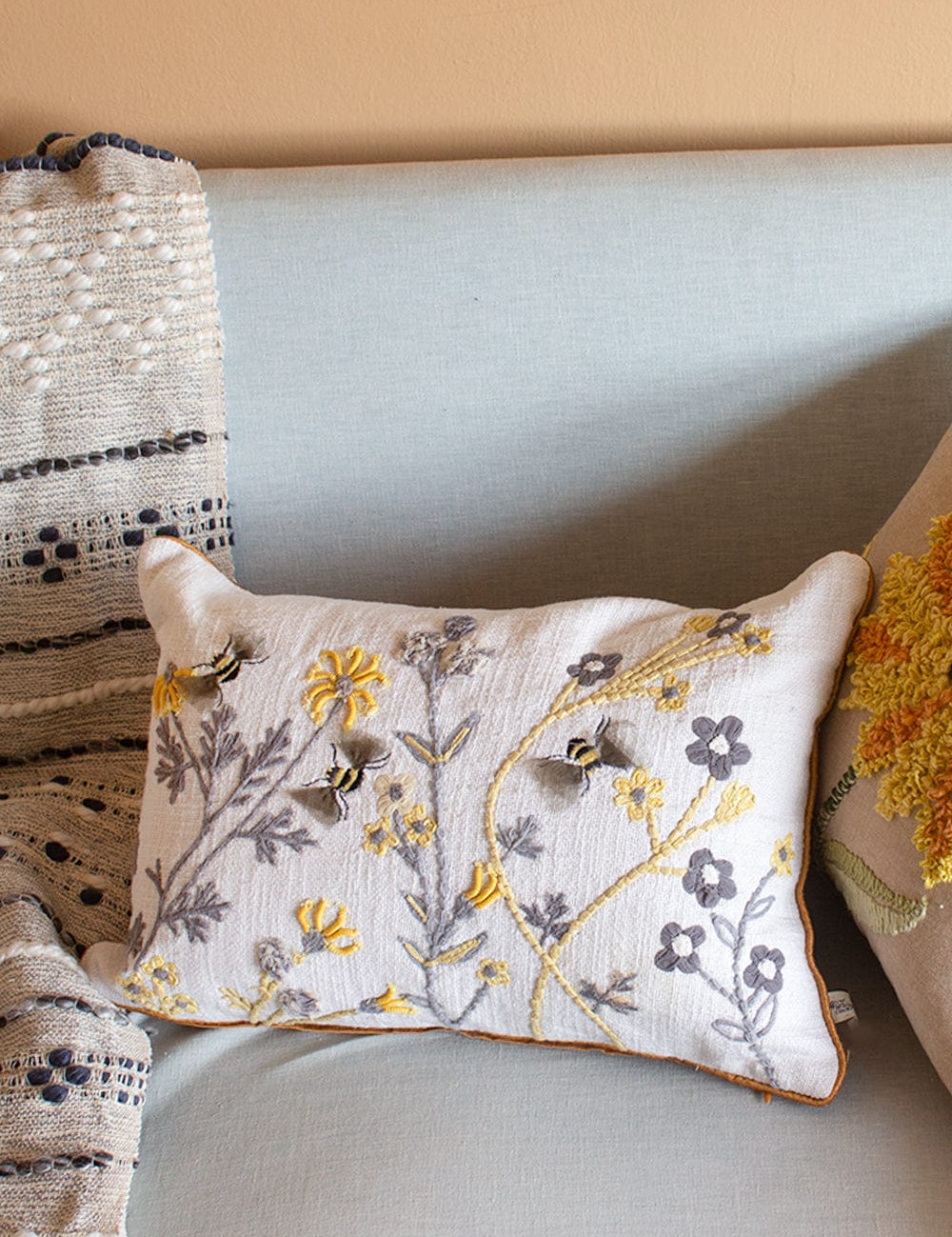 Zoya Embroidered Cushion Cover - The Wishing Chair
