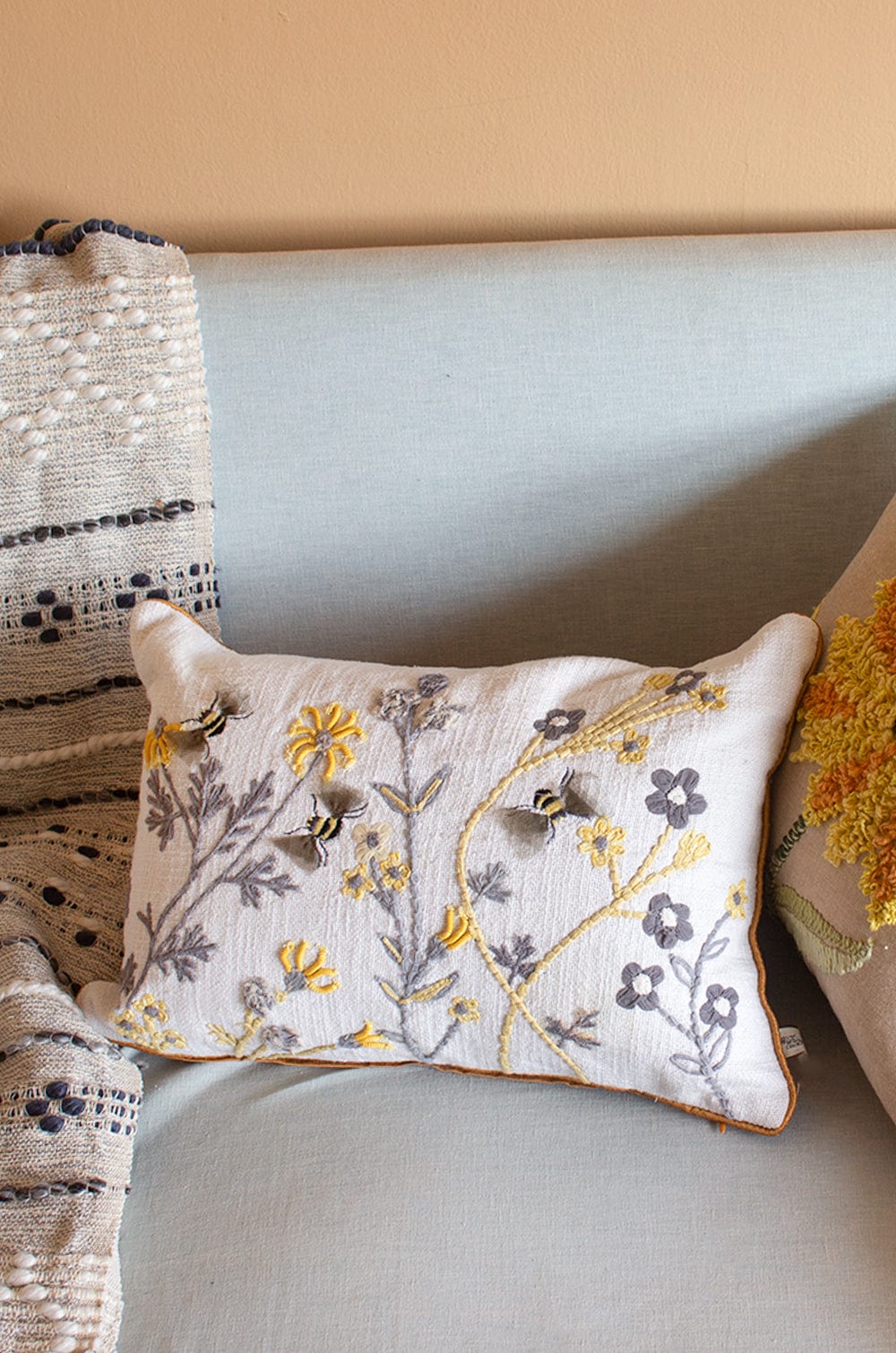Zoya Embroidered Cushion Cover - The Wishing Chair