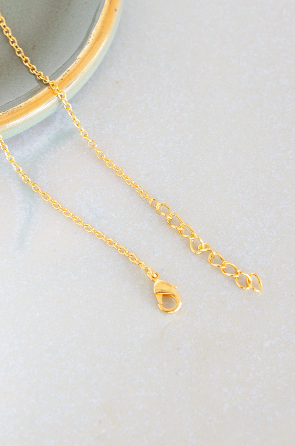 Stylish Gold Plated Small Leaf CZ Stone Pendant Chain|Kollam supreme
