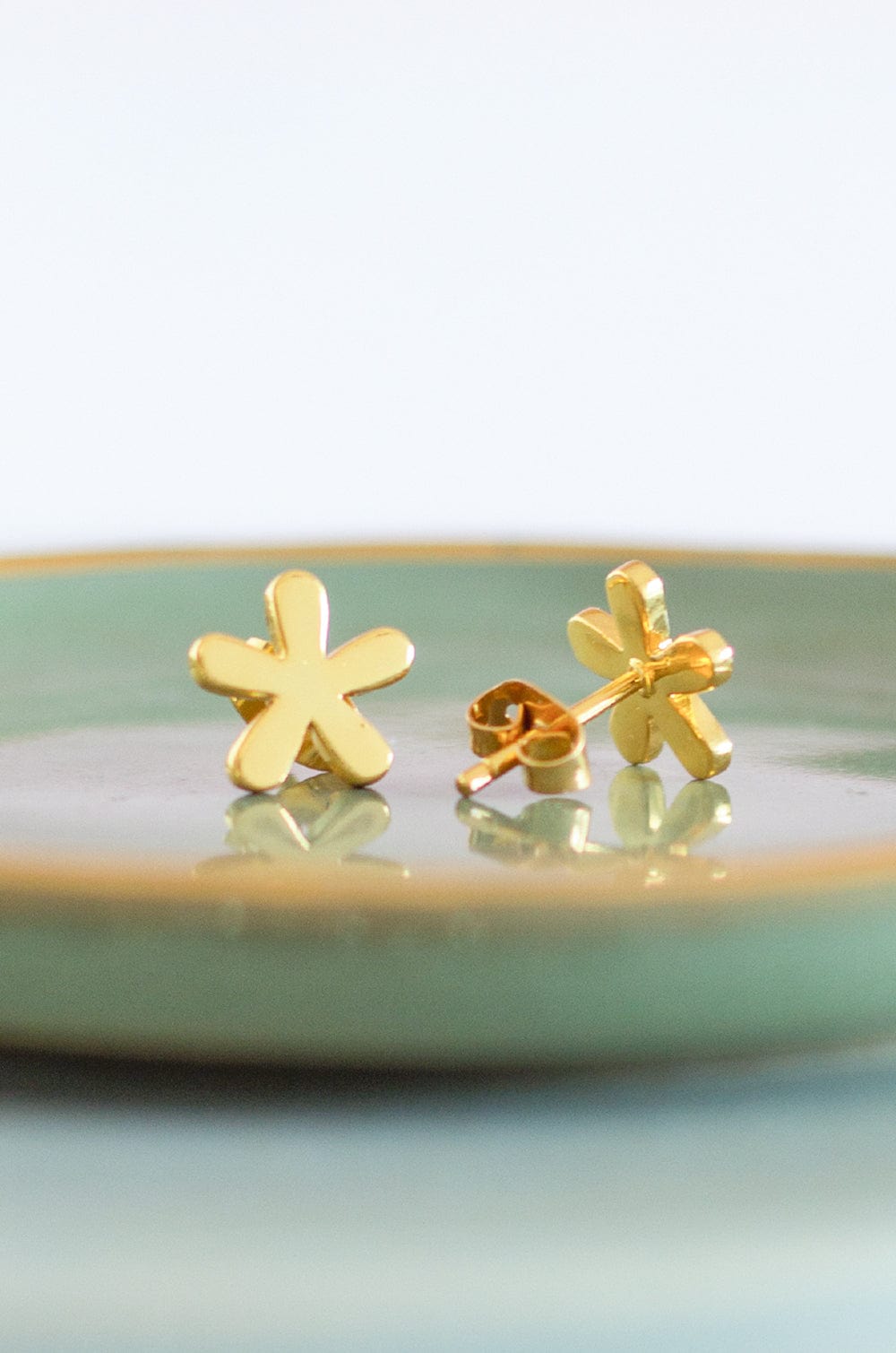 Alice's Tea Party Gold Plated Studs