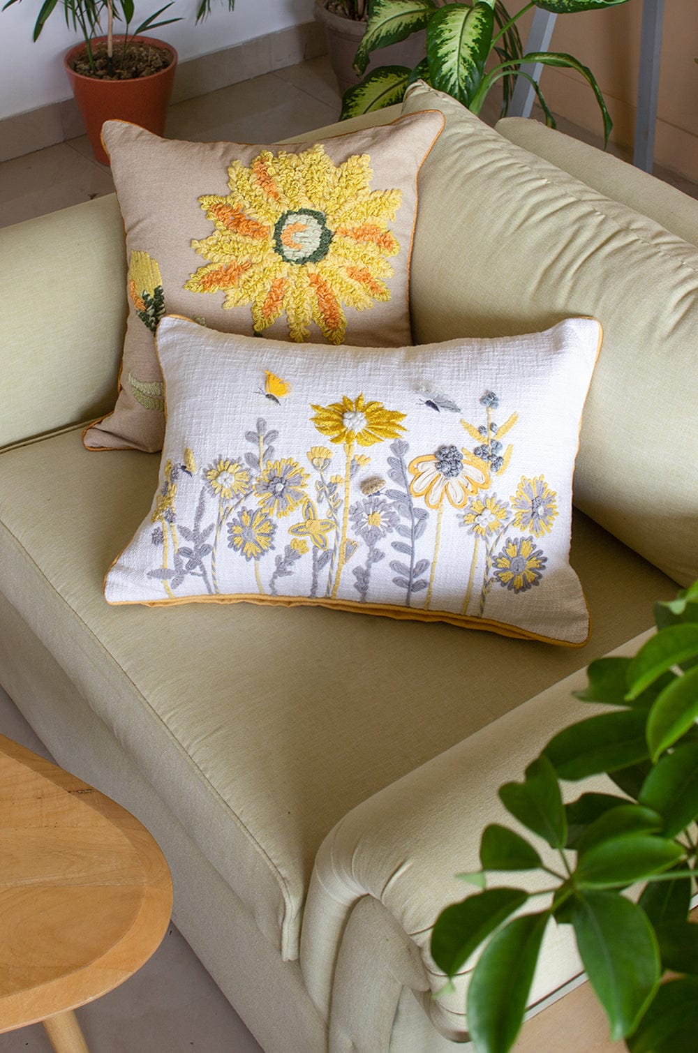 Asa Embroidered Cushion Cover