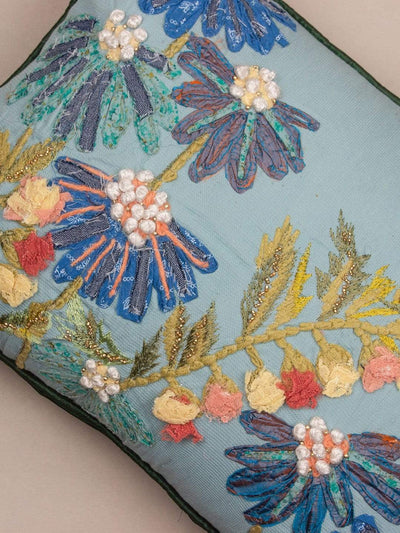 Aster Embroidered Cushion Cover