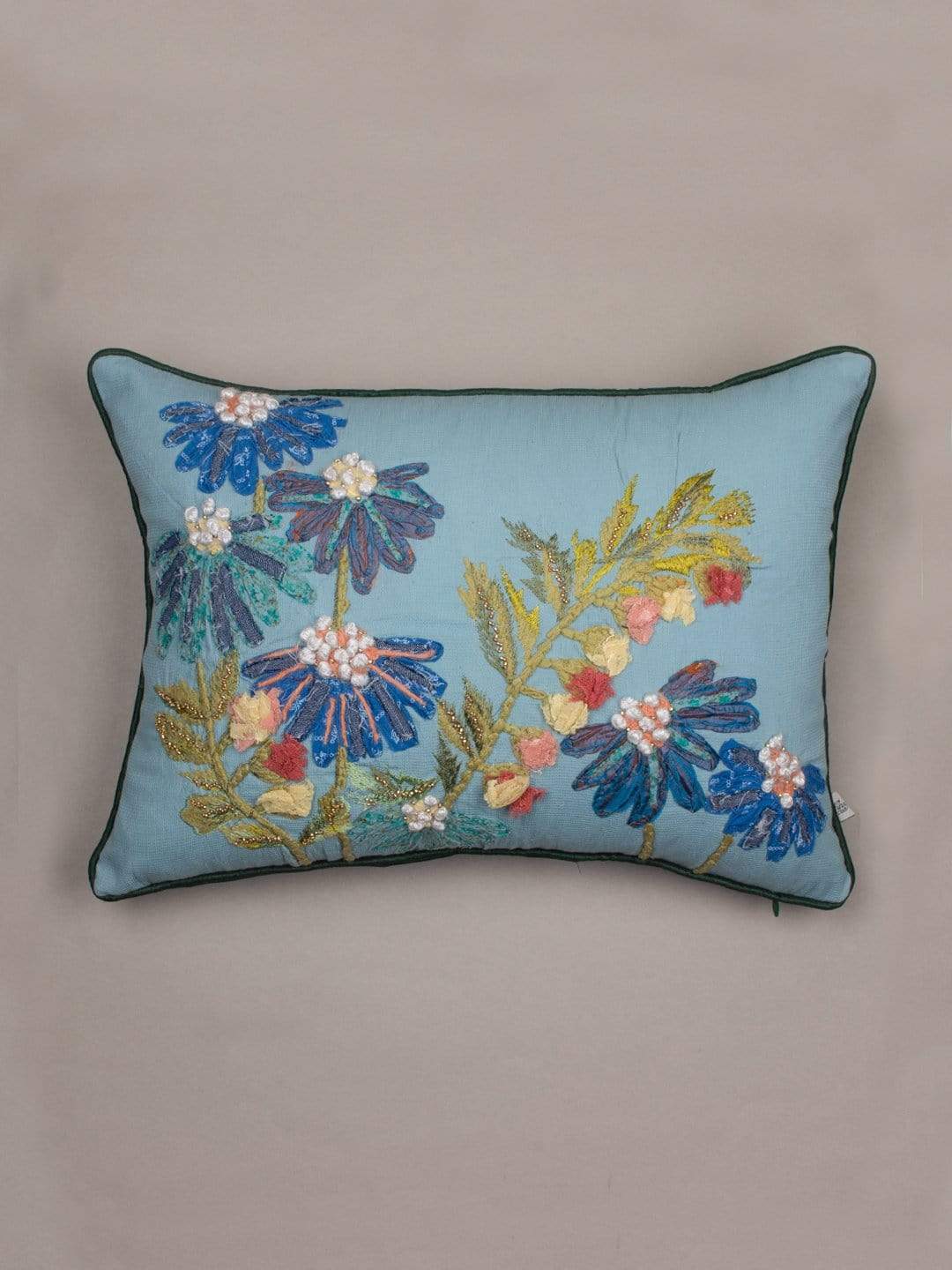 Aster Embroidered Cushion Cover