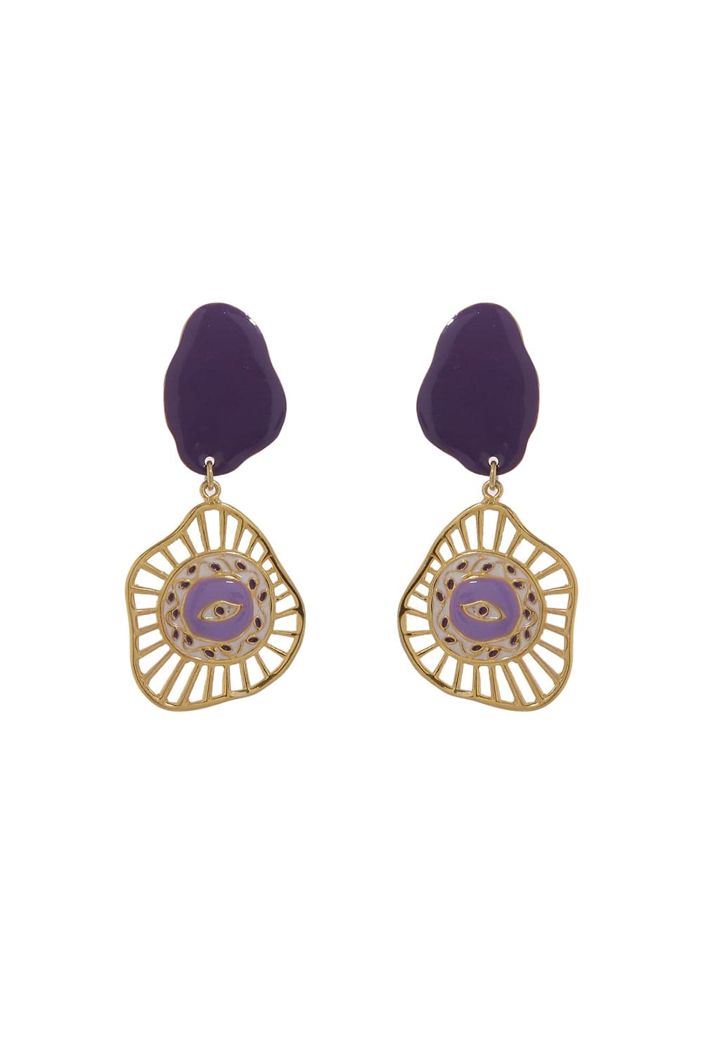 AZGA Evil eye earrings - Purple