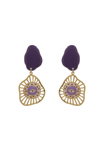 AZGA Evil eye earrings - Purple