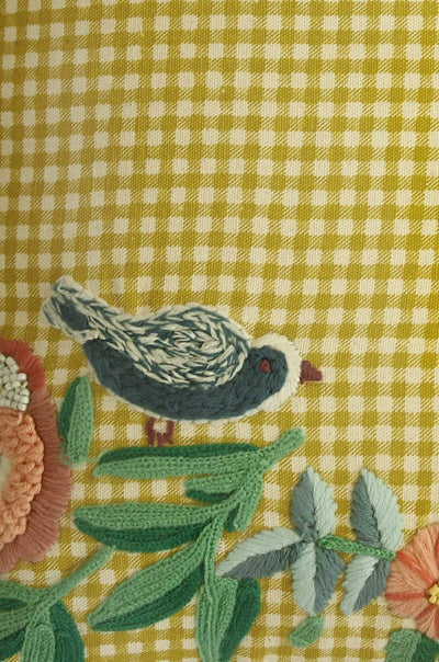 Birdie Checks Cushion Cover