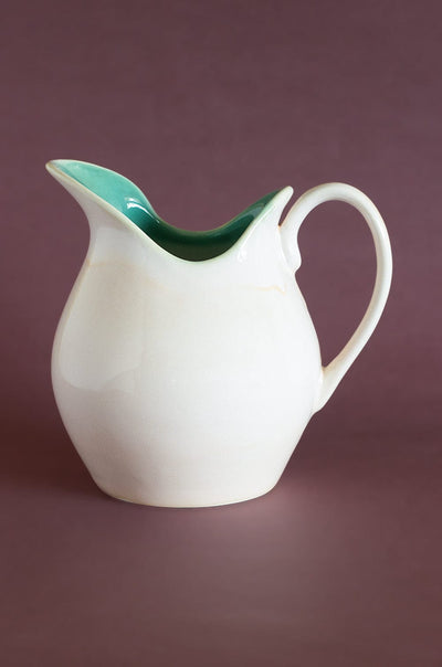 Bisque Ceramic Pitcher Vase