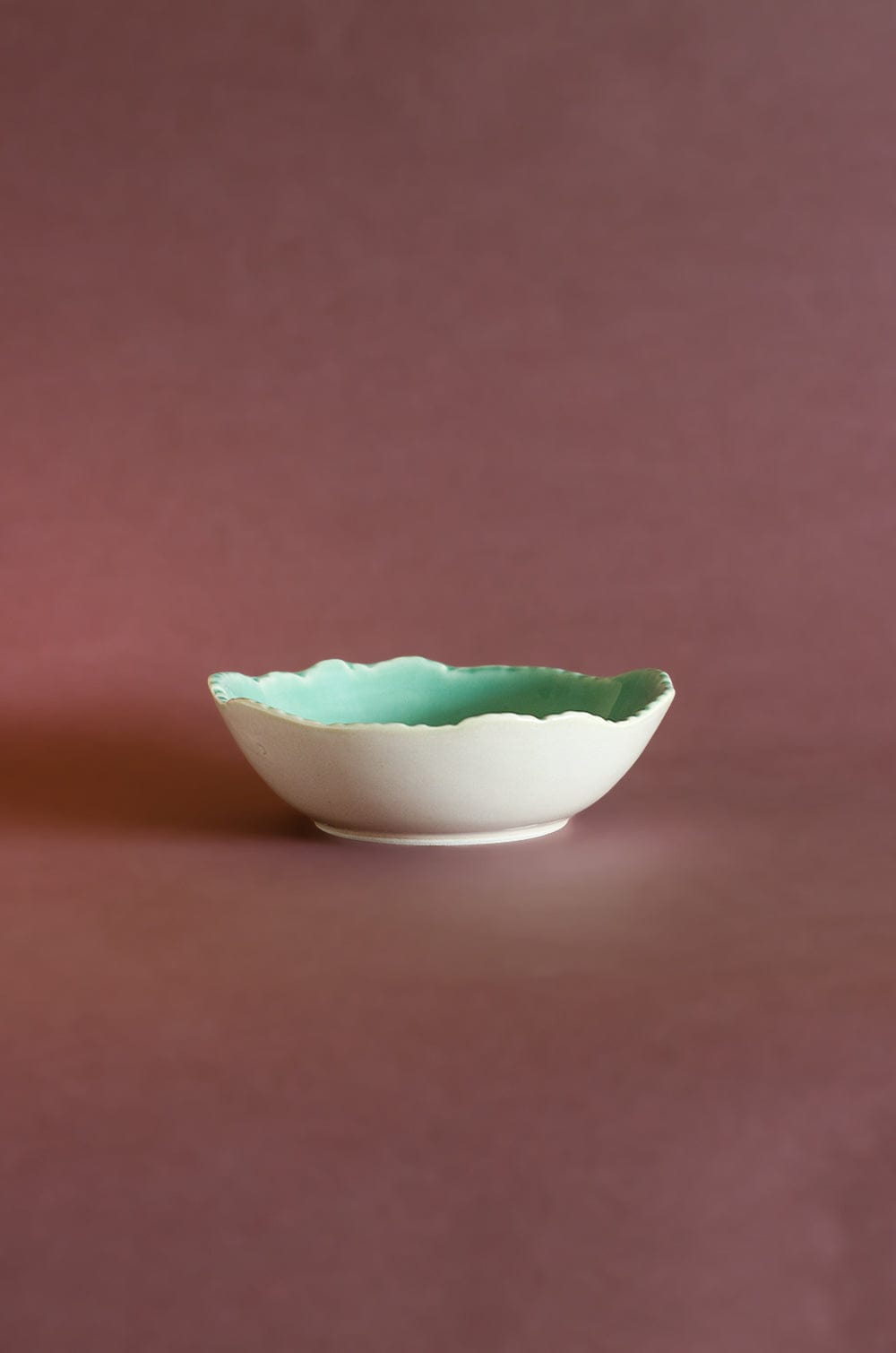 Bisque Ceramic Scalloped Bowl - Small