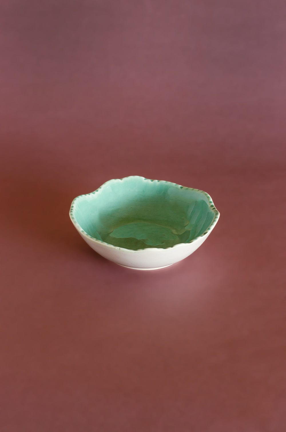 Bisque Ceramic Scalloped Bowl - Small