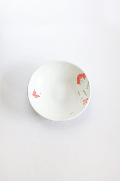 Bowl Wildflower Meadow Handpainted Ceramic Bowls - Set of 2