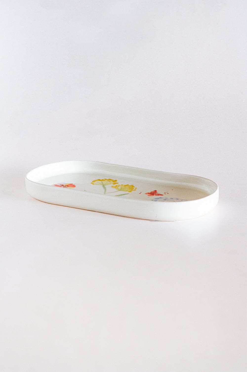  Cake stand Wildflower Meadow Handpainted Ceramic Rectangular Platter - Wildflower Meadow Handpainted Ceramic Rectangular Platter - The Wishing Chair 