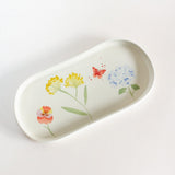   Cake stand Wildflower Meadow Handpainted Ceramic Rectangular Platter - Wildflower Meadow Handpainted Ceramic Rectangular Platter - The Wishing Chair  - Wildflower Meadow Handpainted Ceramic Rectangular Platter - The Wishing Chair 
