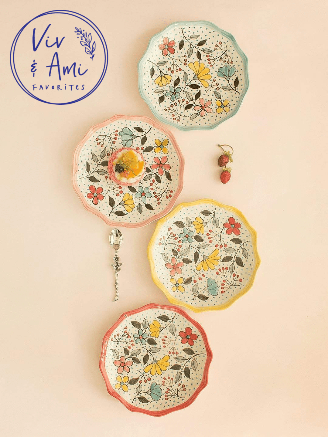 Chloe Dessert Plates- Set Of 4