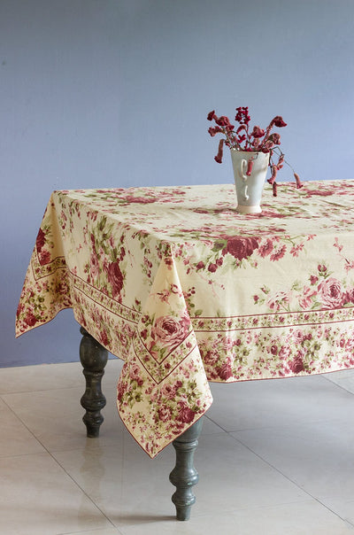 Cottage Antique Dining Cloth -6 Seater
