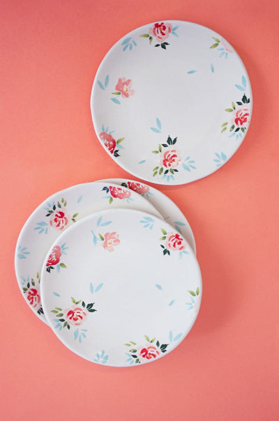 Day Dreams Handpainted Dinner Plates- Set of 4