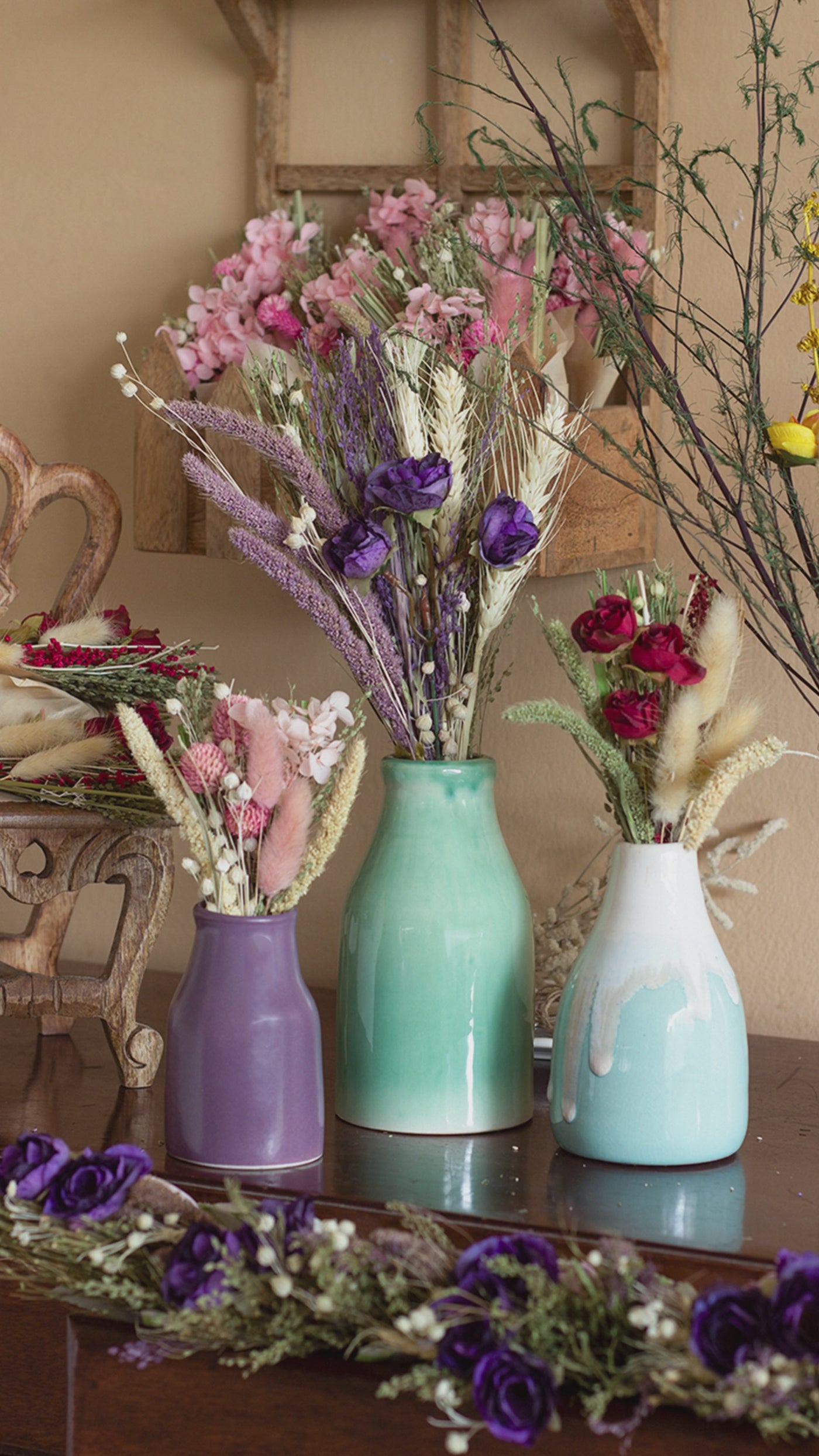Bisque Ceramic Flower Vase