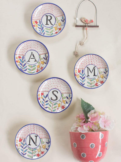 Floral Monogram Wall Plate