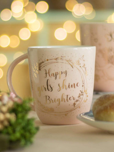 Happy Girls Shine Brighter Mug