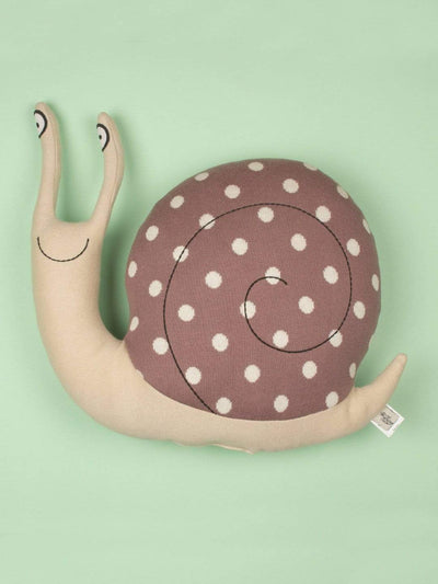 Happy Snail Knitted Shaped Cushion