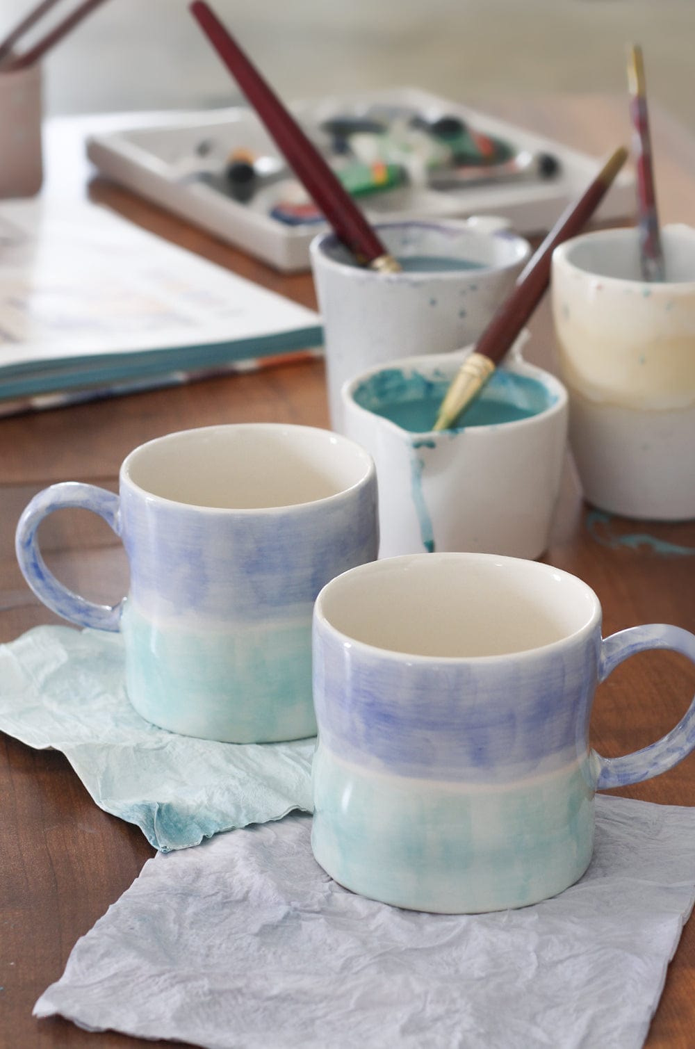 Havelock Handpainted Ceramic Mugs - Set of 2