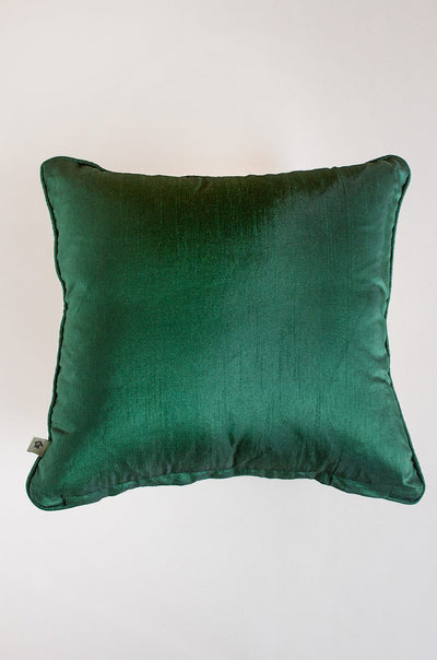 Jungle Green Embroidered Cushion Cover