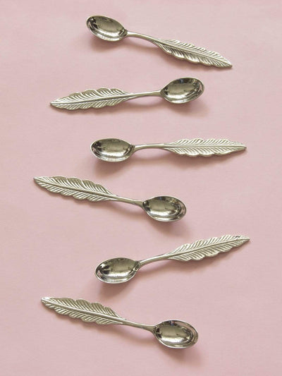 Leaf Dessert Spoons - Set of 6
