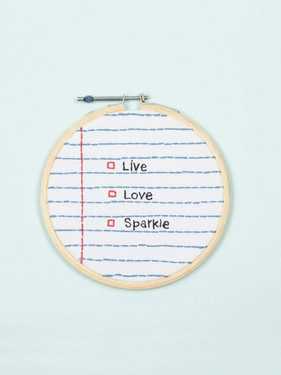 Live Love Sparkle Wall Hoop - The Wishing Chair