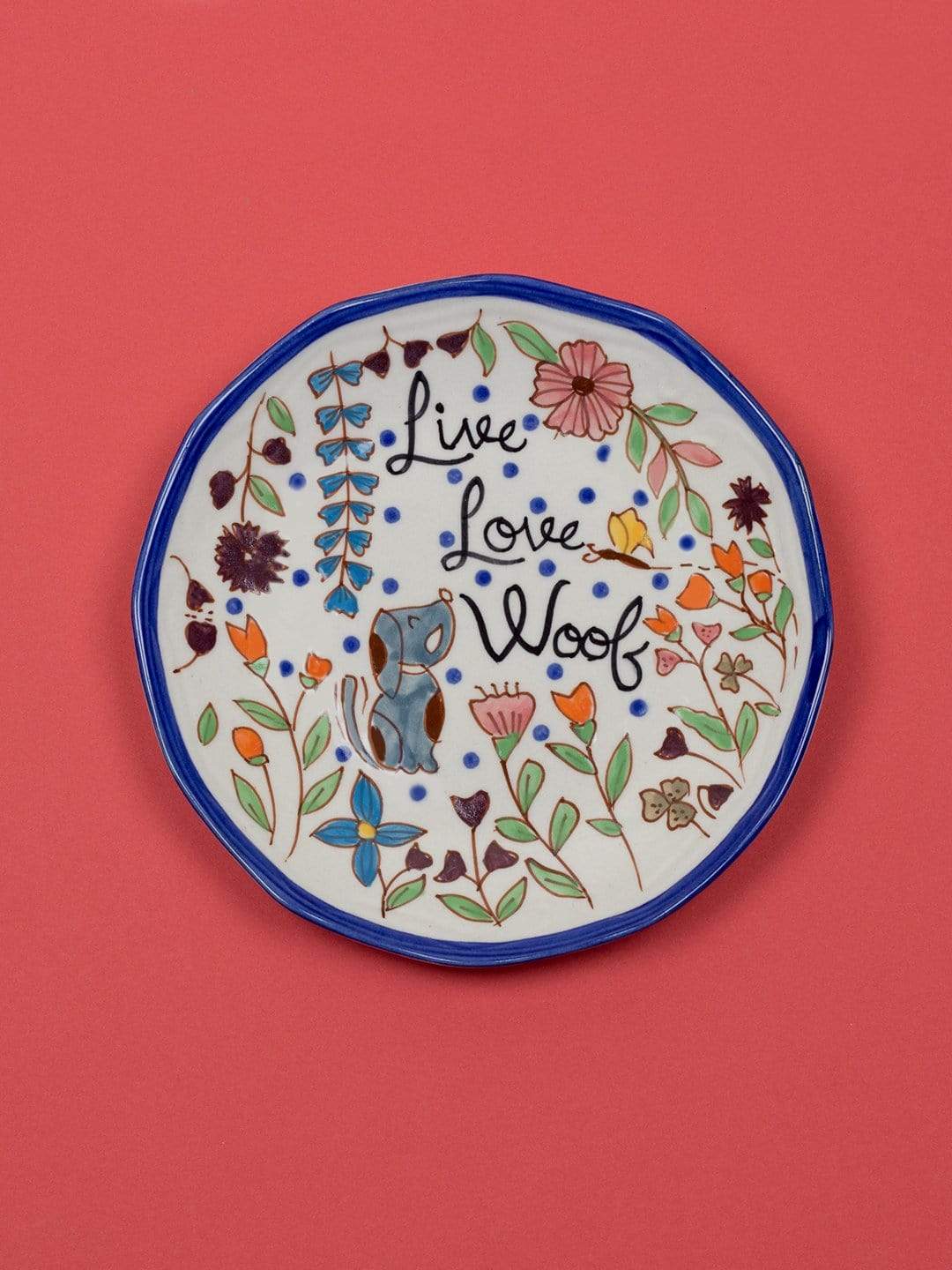 Live Love Woof Wall Plate