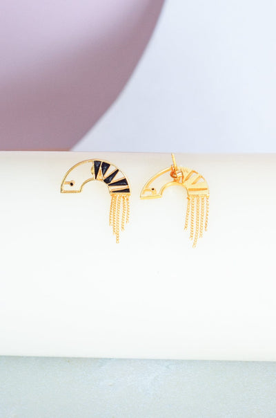 Love Triangles Gold Plated Earrings