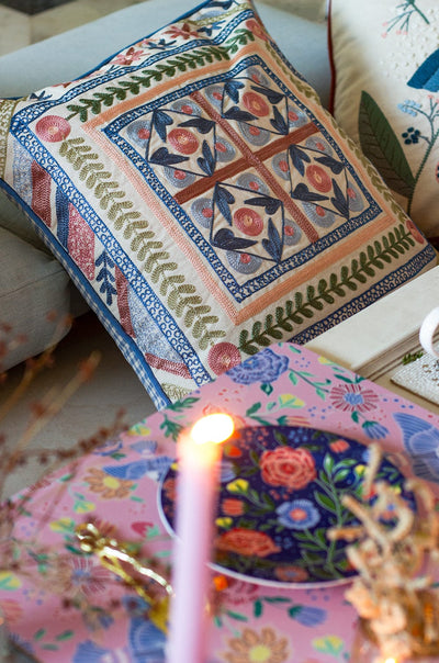 Marina Embroidered Cushion Cover