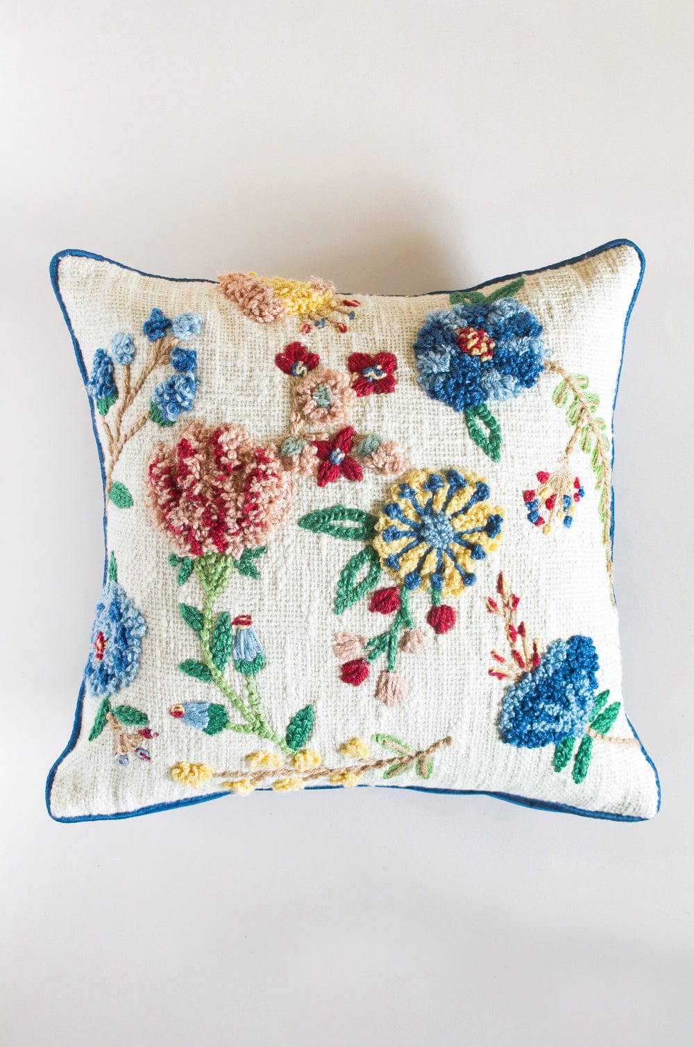 Micah Embroidered Cushion Cover - 18 Inch X 18 Inch