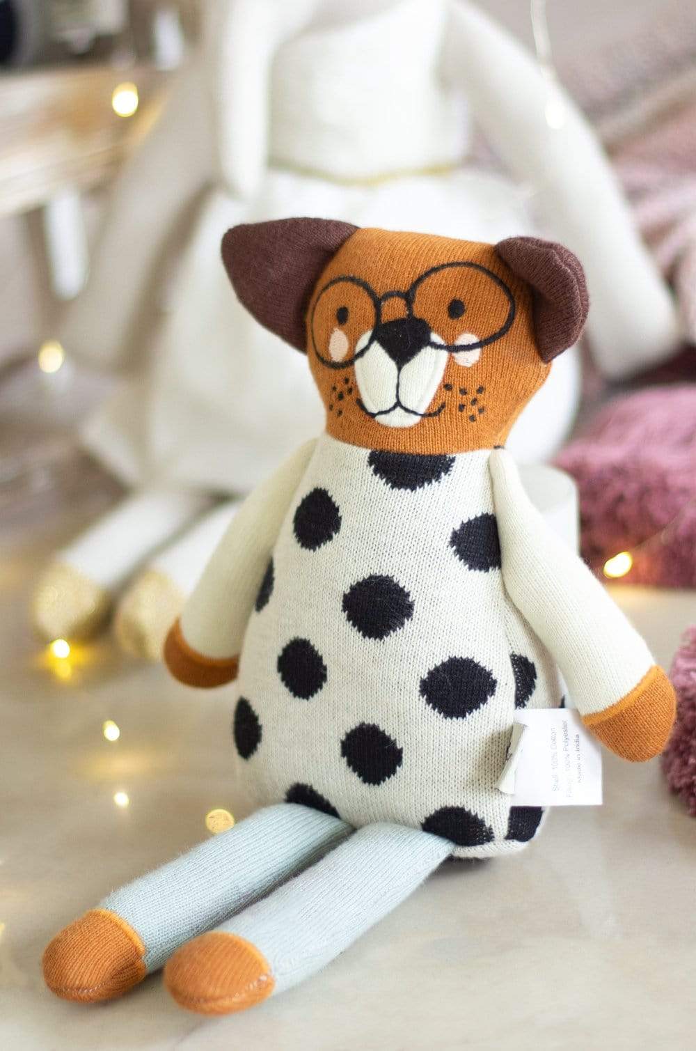 Mr. Whiskers Knitted Cotton Toy