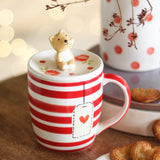  Mugs Tea Time Bunny Handpainted Mug With Lid - Tea Time Bunny Handpainted Mug With Lid - The Wishing Chair 