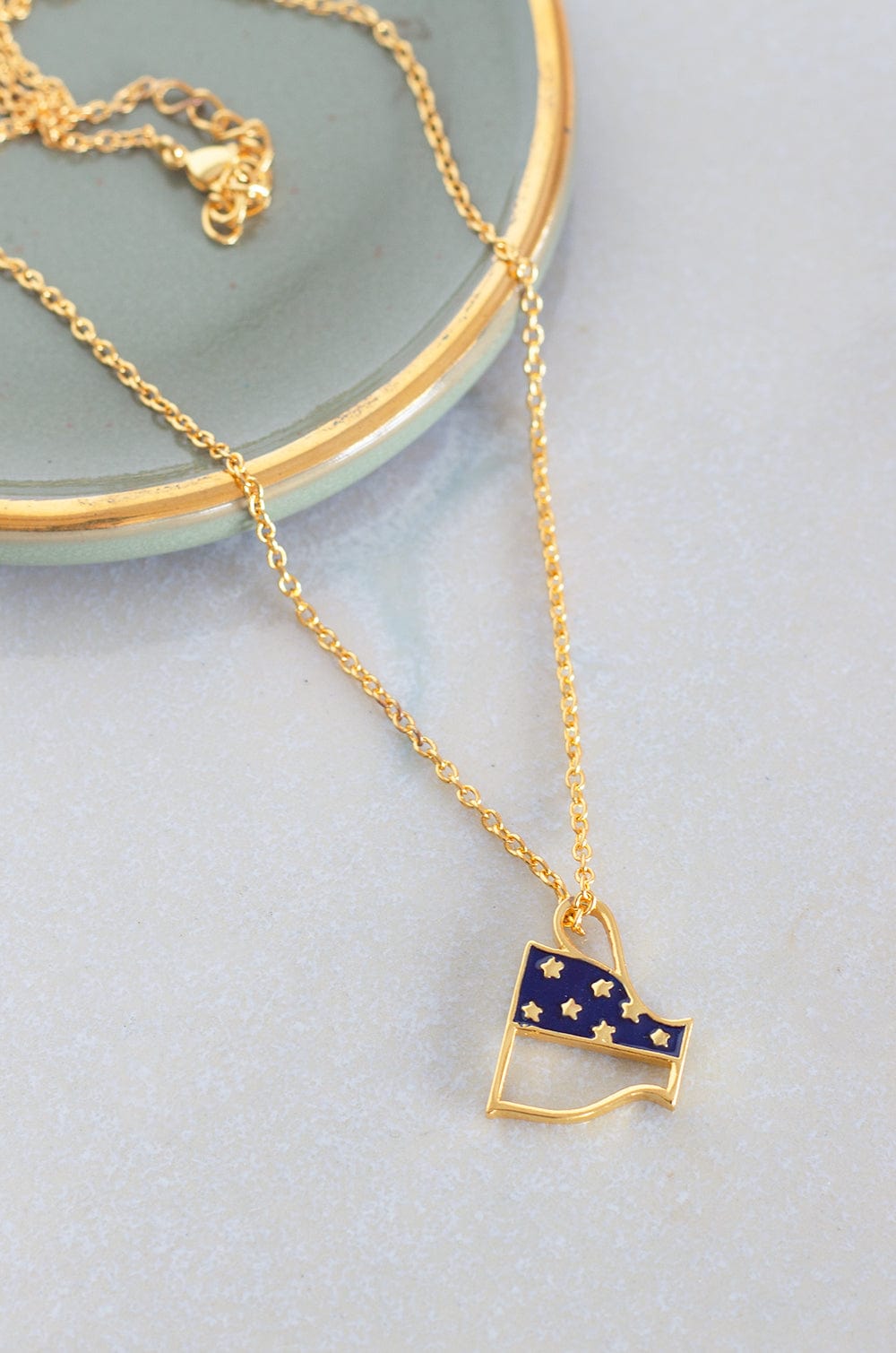 NAVY Alice's Tea Party Gold Plated Pendant Necklace