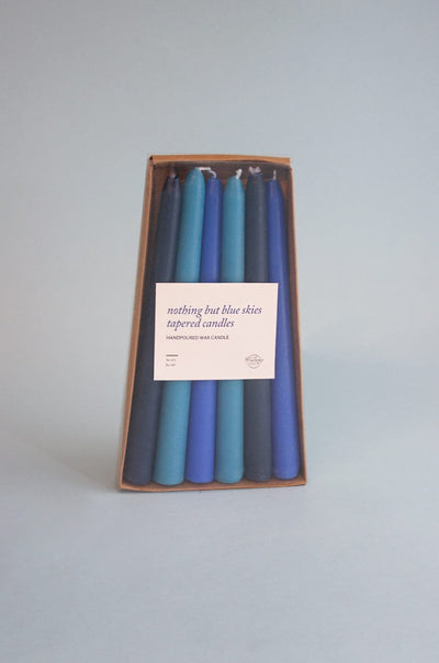 Nothing But Blue Skies Tapered Candles - Set of 6