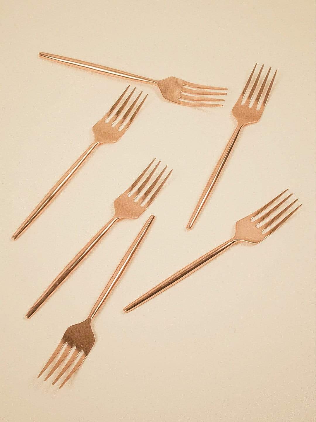 Perfect Kitchen Dessert Forks-Rose Gold-Set of 6