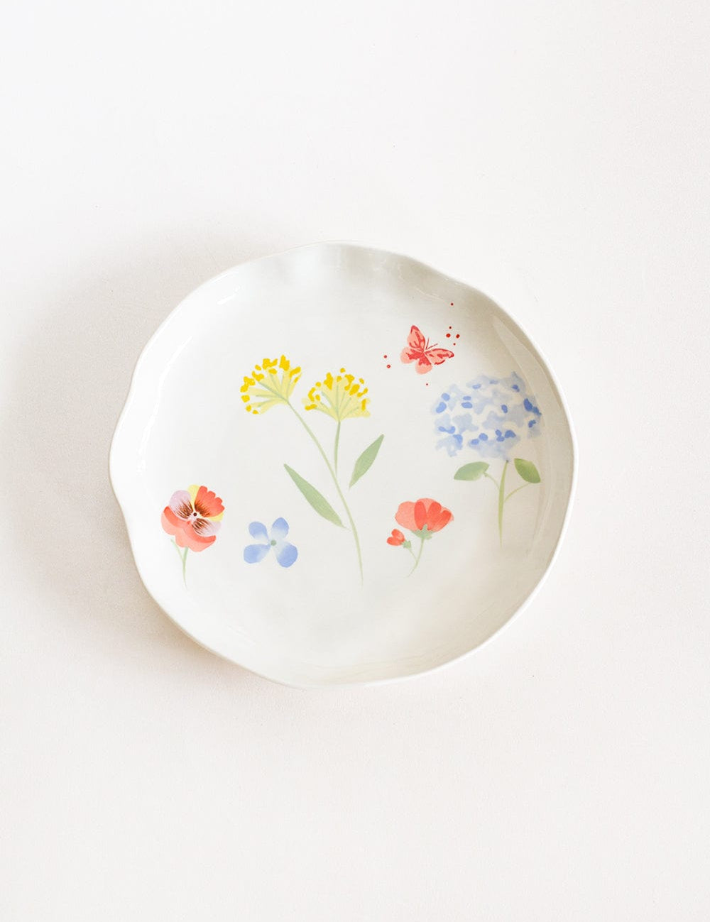  Plates Wildflower Meadow Handpainted Ceramic Plates - Set of 4 - Wildflower Meadow Handpainted Ceramic Plates - Set of 4 - The Wishing Chair 