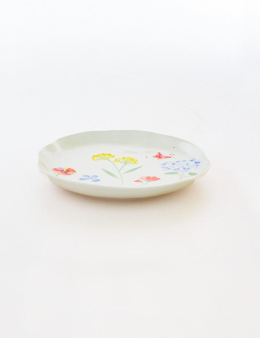  Plates Wildflower Meadow Handpainted Ceramic Plates - Set of 4 - Wildflower Meadow Handpainted Ceramic Plates - Set of 4 - The Wishing Chair 