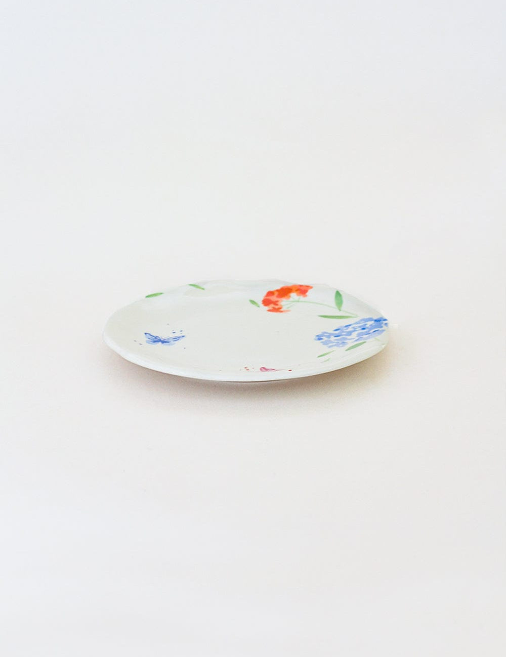  Plates Wildflower Meadow Handpainted Ceramic Side Plates - Set of 4 - Wildflower Meadow Handpainted Ceramic Side Plates - Set of 4 - The Wishing Chair 