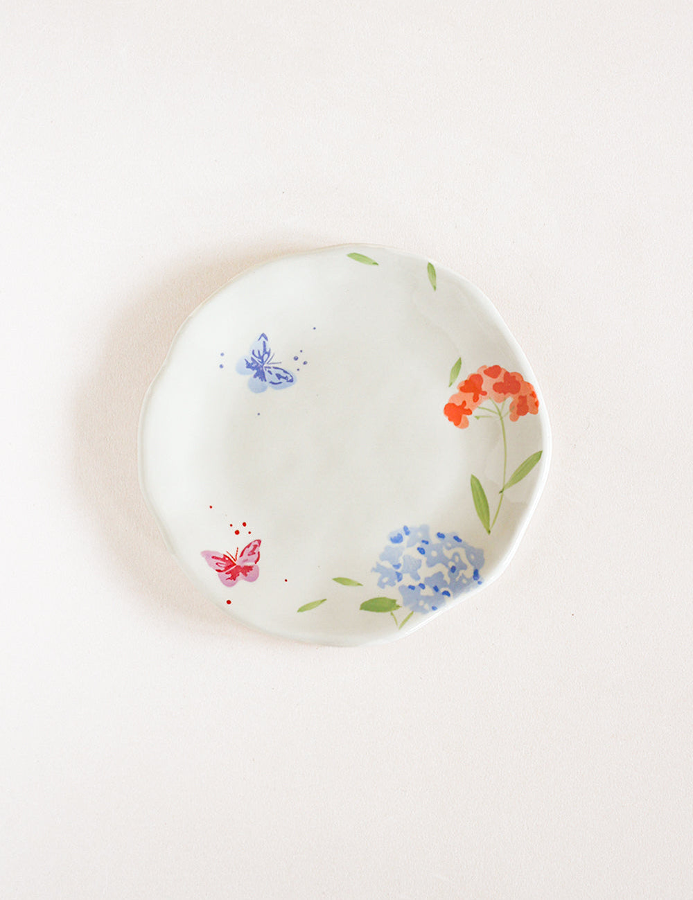  Plates Wildflower Meadow Handpainted Ceramic Side Plates - Set of 4 - Wildflower Meadow Handpainted Ceramic Side Plates - Set of 4 - The Wishing Chair 