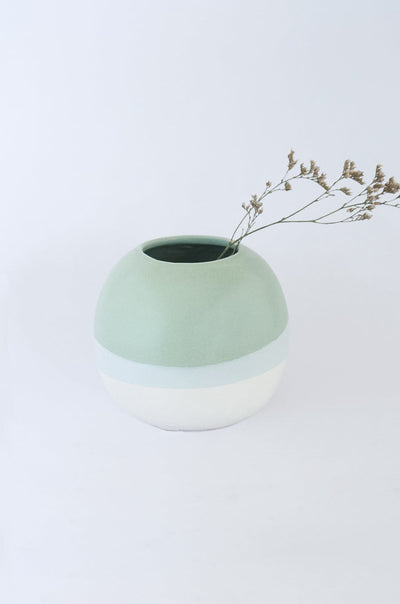 Small The Oblong Vase- Mint Green