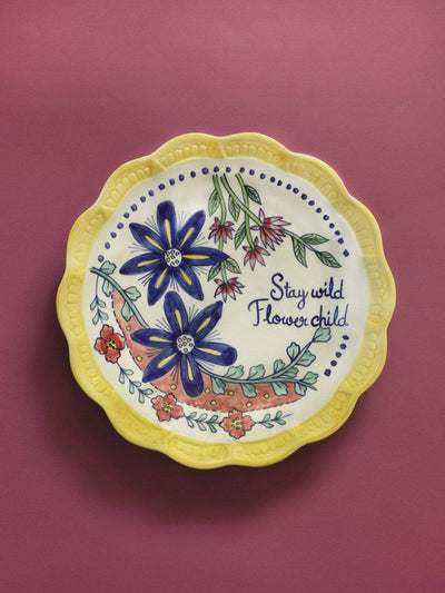 Stay Wild Flower Child Wall Plate