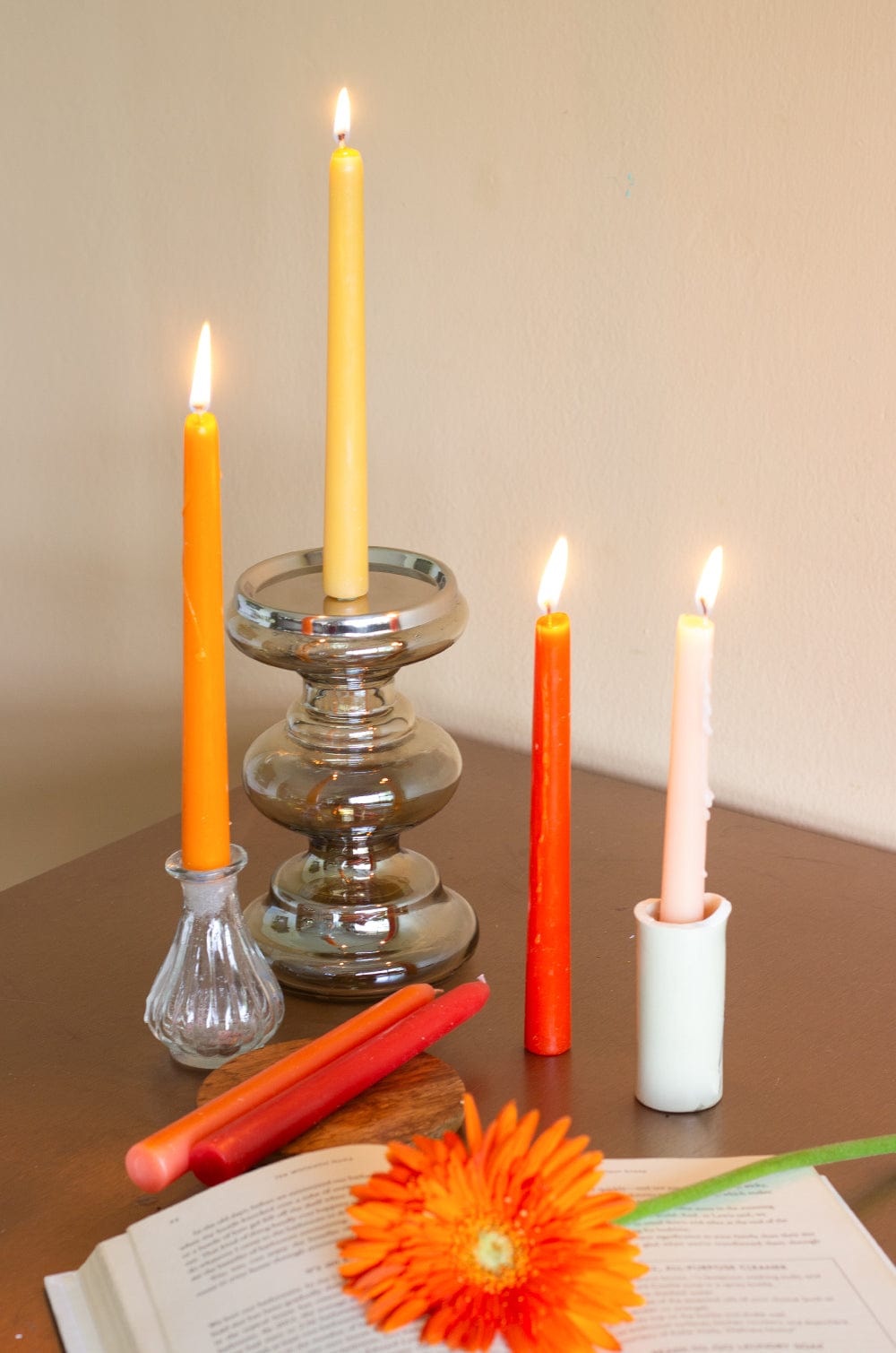 Sunkissed Ombre Tapered Candles - Set of 6