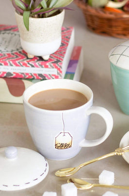  Tea Time Handpainted Mug with Lid - Tea Time Handpainted Mug with Lid - The Wishing Chair 