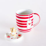  Tea Time Handpainted Mug With Lid - Tea Time Bunny Handpainted Mug With Lid - The Wishing Chair 