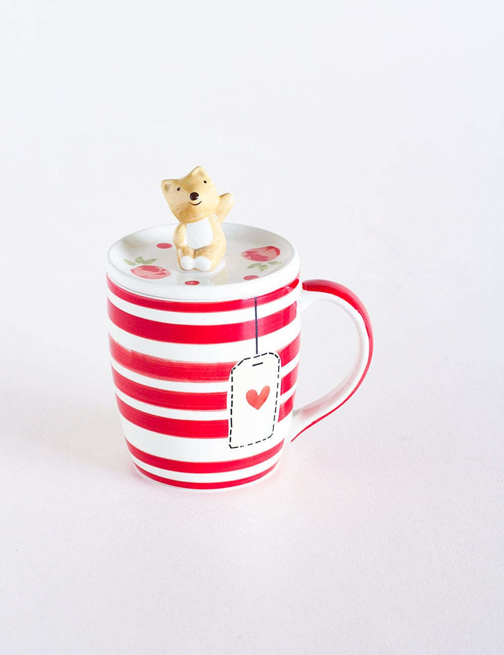  Tea Time Handpainted Mug With Lid - Tea Time Bunny Handpainted Mug With Lid - The Wishing Chair 