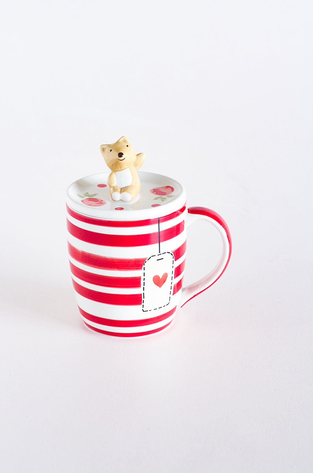  Tea Time Handpainted Mug With Lid - Tea Time Bunny Handpainted Mug With Lid - The Wishing Chair 