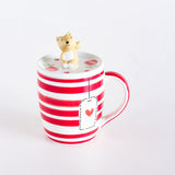  Tea Time Handpainted Mug With Lid - Tea Time Bunny Handpainted Mug With Lid - The Wishing Chair 