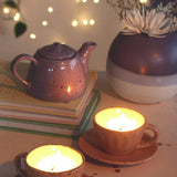  Teapot & Teacup Saucers Diyas - Pink & Purple - Set of 3 - Tea Time Diyas - Pink & Purple - Set of 3 - The Wishing Chair 