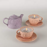  Teapot & Teacup Saucers Diyas - Pink & Purple - Set of 3 - Tea Time Diyas - Pink & Purple - Set of 3 - The Wishing Chair 